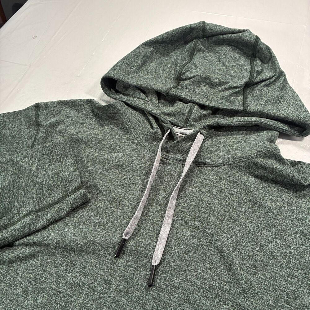 Lululemon Men's Soft Jersey Hoodie Pullover Sweatshirt Heather Dark Green XL